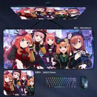 Phong Cách Mới Miếng Lót Chuột Tinh Chất Quintuplets Nakano Ichika Nino Miku Yotsuba Itsuki Năm Bằng Nhau Miếng Lót Chuột Cô Dâu Quá Khổ Nakano Sanjiu Con Lăn Chuột Bàn Phím Miếng Lót Laptop Máy Tính Để Bàn