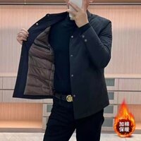 Phong Cách Mới Nam Mùa Đông Nhẹ Cotton Quần Áo Ve Áo Khoác Hành Chính Phù Hợp Với Doanh Nhân Mỏng Phù Hợp Với Áo Khoác Ấm Áp Bán Chạy