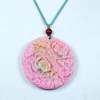 Phong Cách Mới Nguồn Muối Tricolor Mã Não Phượng Hoàng Series Hoa Mẫu Đơn Mặt Dây Chuyền Hai Mặt Hoa Giàu Nam Nữ Mặt Dây Chuyền Quà Tặng