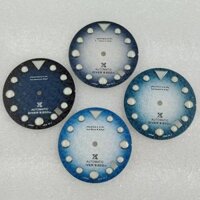 Phong Cách Mới NH35 Đường Kính Mặt Số 28,5mm Sửa Đổi 3D Chân Nước Ma Lặn Đồng Hồ Xanh Dạ Quang Phụ Kiện Đồng Hồ