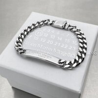 Phong Cách Mới Nhất Maison Margiela Majella Phong Cách Khắc Chữ Vòng Tay Cuba Thời Trang Châu Âu Và Mỹ Bạc 925 Coup