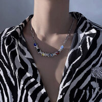 Phong Cách Mới Nhiều Màu Sắc Thủy Tinh Đính Hạt Vòng Cổ Nam Không Phai Màu Niche Cao Cấp Ánh Sáng Sang Trọng Multipalamine Influencer Bán Chạy20250216