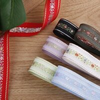 Phong Cách Mới Nơ Thêu Jacquard Ruy Băng Nhóm Quạt Viền Handmade Vải Dân Tộc Tự Làm Ren Phụ Kiện Dải Trang Trí20250401