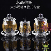 Phong Cách Mới Phật Giáo Cấp Nước Cốc Dày Từ Bi Lớn Mantra Pha Lê Cốc Nước Thánh Chịu Nhiệt Khắc Ksitigarbha Nước Trái Tim Kinh Lotu