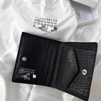 Phong Cách Mới Phong Cách Cao Cấp Lớp Đầu Tiên Da Bò Gila MM6 Nửa Gấp Túi Nam Nữ Nhỏ