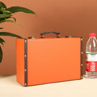 Phong Cách Mới Retro Hộp Bảo Quản Hộp Đựng Trang Sức Retro Vintage Vali Để Bàn Giấy Chứng Nhận Linh Tinh Hộp Bảo Quản Hộp Trang Sức