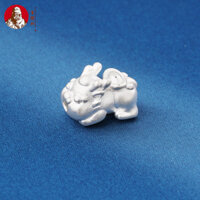 Phong Cách Mới s999 Bạc Nguyên Chất 3D Bạc Cứng Đồng Bằng Thỏi Bạc Pixiu Bé Miếng Đệm Hạt Handmade DIY Đính Hạt Bện Phụ Kiện