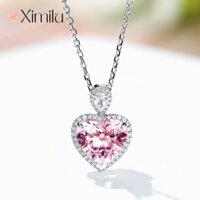 Phong Cách Mới Sang Trọng Phù Hợp Với Màu Hồng Morganite Hồng Tourmaline Mặt Dây Chuyền Nữ Thời Trang Clavic ❤