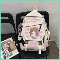 Phong Cách Mới Schoolbag Thám Tử Conan Shinichi Kudo Conan Học Sinh Trung Học Cơ Sở Schoolbag Cô Gái Haihara Ai Ba Lô Dung Tích Lớn Nam Túi Máy Tính Kaitou Kidd KID