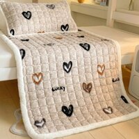 Phong Cách Mới Sữa Lông Cừu Nệm Sinh Viên Ký Túc Xá Đơn San Hô Lông Cừu Chăn Giường Mùa Đông Chăn Đệm Mềm Chăn
