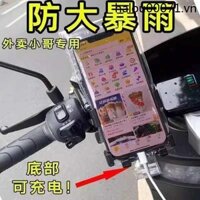 Phong Cách Mới Takeaway Rider Điện Thoại Di Động Chuyên Dụng Túi Chống Thấm Nước Đa Năng Sạc Kẹp Giá Đỡ Màn Hình Cảm Ứng Lỗ Sạc Vỏ Chống Mưa