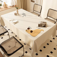 Phong Cách Mới Thời Trang Kem Phong Cách Da Cừu Khăn Trải Bàn Chống Thấm Nước Chống Dầu Rửa Hình Chữ Nhật Cà Phê Khăn Trải Bàn ZUOBBU9