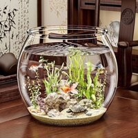 ((Phong cách mới) Tian Piece Bể cá bằng nhựa Kính giả chống sốc Phòng khách Văn phòng Cá vàng Cây xanh Trang trí Cảnh quan nhỏ Bể sinh thái cảnh quan vi mô / /