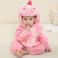 Phong Cách Mới Trẻ Em Khủng Long Romper Bé Kỳ Lân Jumpsuit Bé Tập Đi Flannel Romper Trẻ Em Romper