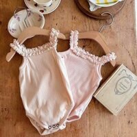 Phong Cách Mùa Hè Trẻ Sơ Sinh Hố Dải Nấm Zou Zou Camisole Romper Bé Gái Không Tay Túi Đeo Một Mảnh Fart KPEQ