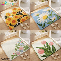 Phong Cách Mục Vụ Giả Thảm Cashmere Hộ Gia Đình Phòng Tắm Dày Hấp Thụ Nước Chống Trơn Trượt Thảm Trải Sàn Thoải Mái
