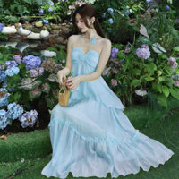Phong Cách Ngày Lễ Bên Biển Màu Vàng Dây Jumpsuit Thiết Kế Niche Tinh Tế Đẹp Váy Dài Sanya Vân Nam Ảnh Váy Đi Biển20250224