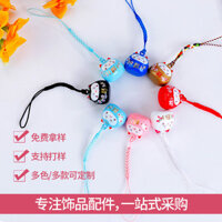 Phong cách Nhật Bản, chuông nước hình mèo may mắn, bùa may mắn, chuông nhỏ, phụ kiện trang trí sơn