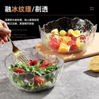 Phong Cách Nhật Bản Salad Thủy Tinh Bát Chịu Nhiệt Độ Cao Bộ Đồ Ăn Trong Suốt Đĩa Trái Cây Sáng Tạo Hộ Gia Đình Nhà Bếp Giá Trị Cao