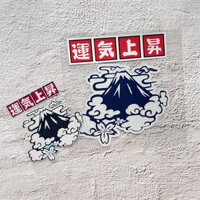 Phong Cách Nhật Bản Sửa Đổi Xe Máy Dán May Mắn Tăng Phước Lành Mũ Bảo Hiểm Dán Đầu Máy Xe Điện Dán Phản Quang Dán