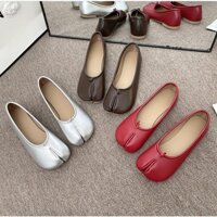 Phong Cách Nhật Bản Tabi Ninja Giày Nữ Cozy Da Flats Tách Hoof Ngón Chân Loafers Femme Mary Jeans Mocasines Nữ Ballerina Giày