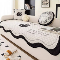 Phong Cách Pháp Sofa Dành Cho 1 2 3 4 Chỗ L Hình Dạng Mới Sofa Đệm Chống Trơn Trượt Sofa Thảm Ghế Bọc Whtie Sarung Sofa