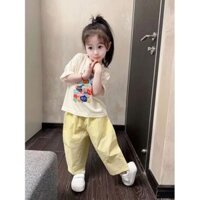 Phong Cách Phương Tây Quần Ngắn Tay Trẻ Em 2025 Quần Áo Trẻ Em Mùa Hè Mùa Hè Phong Cách Mới Quần Thời Trang Phù Hợp Với Bé Gái Bé Thường Ngày