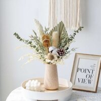 Phong Cách Retro, Bó Hoa Khô, Thiền, Tự Nhiên, Trộn Và Kết Hợp Với Lá Bạch Đàn, Đồ Trang Trí Nhà, Bông, Sang Trọng Nhẹ,