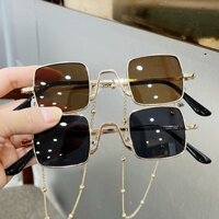 Phong Cách Retro Khung Vuông Hip Hop Kính Nữ Đường Phố Chụp Đĩa Thiết Bị Cặp Đôi Mùi Lạ Kính Mát Cát Điêu Khắc Nam Hợp Thời Trang 2.22