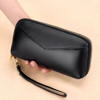 [Phong cách sản phẩm mới] · Túi ly hợp Ví nữ da thật dài Nhật Bản Túi ly hợp thời trang Hàn Quốc Kẹp hóa đơn Ví đựng tiền xu dung tích lớn