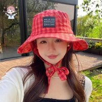 Phong Cách Sọc Ren Người Cá Mũ Nữ Mùa Hè Nhật Bản Retro Vành Rộng Mũ Chống Nắng