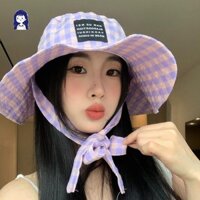 Phong Cách Sọc Ren Người Cá Mũ Nữ Mùa Hè Nhật Bản Retro Vành Rộng Mũ Chống Nắng YRZYT