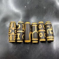 Phong Cách Tây Tạng Retro Đau Khổ Hạt Dzi Mã Não Lezi 40 * 14mm Ba Mắt Mã Não Cũ Thông Báo Vỏ Rùa Một Mắt20250209