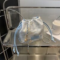 Phong cách thời trang Hàn Quốc Túi vai đơn nữ, túi chéo, túi dây rút, túi vải thêu bóng