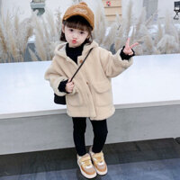 [Phong cách thu đông] Áo khoác có đệm Cotton mỏng cho bé gái Áo khoác trẻ em Áo khoác chăn bông