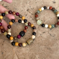 Phong cách Trung Hoa mới khắc gỗ đàn hương xanh vòng tay đính cườm Thiền cổ đại chuỗi hạt vòng tay