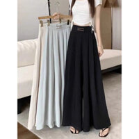 Phong Cách Trung Hoa Mới Phong Cách Trung Hoa Khóa Đĩa Quần Ống Rộng Váy Nữ Xuân Hè Phong Cách Mới Bán Chạy Tay Cao Drape Xếp Ly Yamamoto Culottes