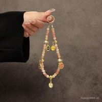Phong cách Trung Quốc Năm mới Thần tài năm chiều Dây đeo điện thoại cầm tay hạt charm móc khóa máy ảnh charm túi