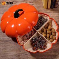 Phong cách Trung Quốc tân gia bí ngô hộp kẹo đám cưới snack dưa hạt cứng đĩa trái cây sáng tạo phòng khách hộ gia đình
