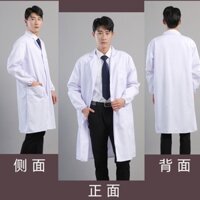 ▨♈☞Phong cách Uu♂□Đồng phục y tá áo khoác trắng Áo khoác trắng tay ngắn dài tay mỏng nửa tay nam nữ Phòng thí nghiệm hóa học Quần áo làm việc dày Quần áo làm đẹp Dược phẩm Quần áo y tá hd7.13