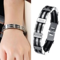 Phong Cách Văn Học Phù Hợp Với Trang Sức Đơn Giản Hào Quang Vòng Tay Độc Đoán Hip-Hop Vòng Tay Inox Nam Thời Trang Tinh Tế Vòng Tay Trang Sức