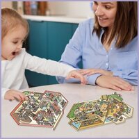 Phong Cảnh Dán Cảnh Sáng Tạo Không Cắt Phim Hoạt Hình Nhà Decal 3D Dreamland Phong Cảnh Decal Trẻ Em Sách Vui Nhộn Cho onwasvn