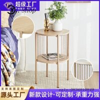 Phòng Khách Bàn Trà Gỗ Tròn Tùy Chỉnh Căn Hộ Nhỏ Sang Trọng Nhẹ Bàn Phụ Sofa Sáng Tạo Kết Hợp Bàn Cà Phê Bàn Phụ