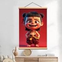 Phòng Khách Lối Vào Tranh Nezha Cho thuê Nhà Tranh Bao Xấu Xí Tranh Treo Tường Poster Tranh Trang Trí 02.13