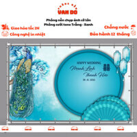 Phông nền chụp ảnh cưới tone Xanh cỡ lớn có nhiều kích thước chất liệu in bạt ngoài trời chống nước