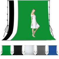 Phông Nền Chụp Ảnh Xanh / Trắng / Đen / Xám Muslin Cotton Màn Hình Xanh Chromakey Ảnh Nền Vải Cho Chụp Ảnh Đạo Cụ
