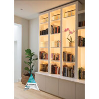 Phông nền Livestream 3D/5D Kệ Sách Sang Trọng- Chụp ảnh Memory Decor(Có in theo kích thước yêu cầu)