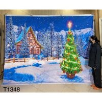 Phông nền Noel / Thảm treo tường Giáng Sinh / Tranh check-in Noel