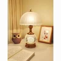 Phòng ngủ Bàn đầu giường Đèn bàn ấm áp phong cách cổ điển phong cách cổ điển đơn giản phong cách Mỹ phòng học Trung Quốc Đèn bàn Gốm Sứ Cổ