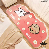 Phòng Ngủ Dễ Thương Đầu Giường Chăn Dài Bay Cửa Sổ Thảm Hoạt Hình Đường Chó Con Phòng Trẻ Em Dày Cashmere Chống Trơn Trượt Chân Thảm